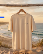 T-shirt écru Shaped by the Swell - coton bio - achille & jo