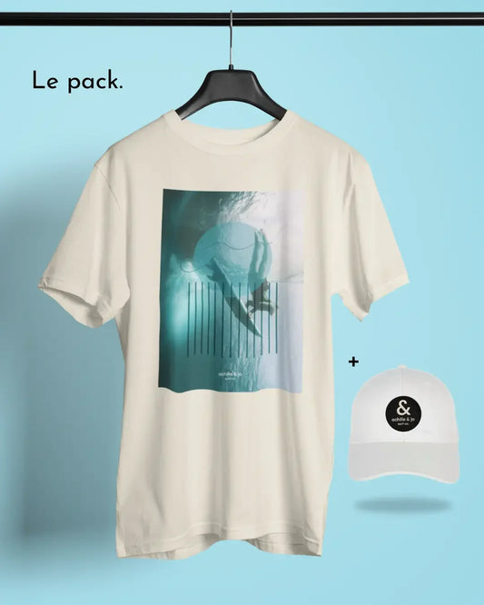 Pack duo - T-shirt coton bio "canard" et casquette bio Achille & Jo - achille & jo