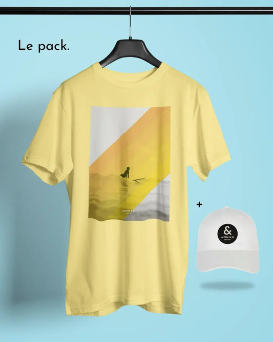 Pack duo - T-shirt coton bio "the girl" et casquette bio Achille & Jo achille & jo