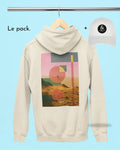 Pack duo - Hoodie coton bio "seul sur le sable" et casquette bio Achille & Jo achille & jo