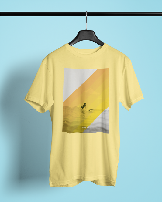 T-shirt jaune design girl