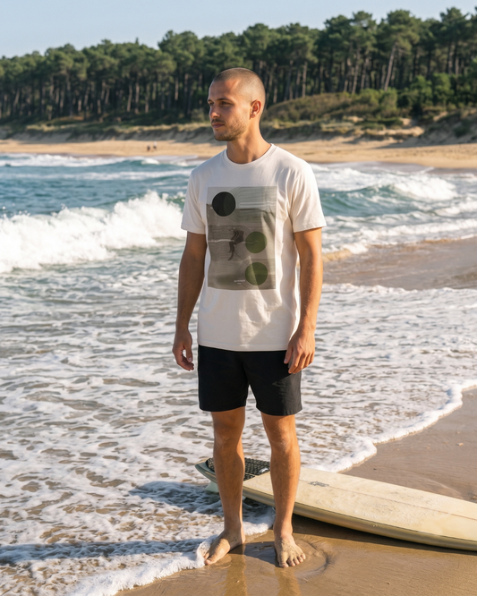 T-shirt Surfeur assis - Coton Bio
