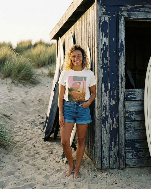 T-shirt Surfeur sur le sable - Coton Bio