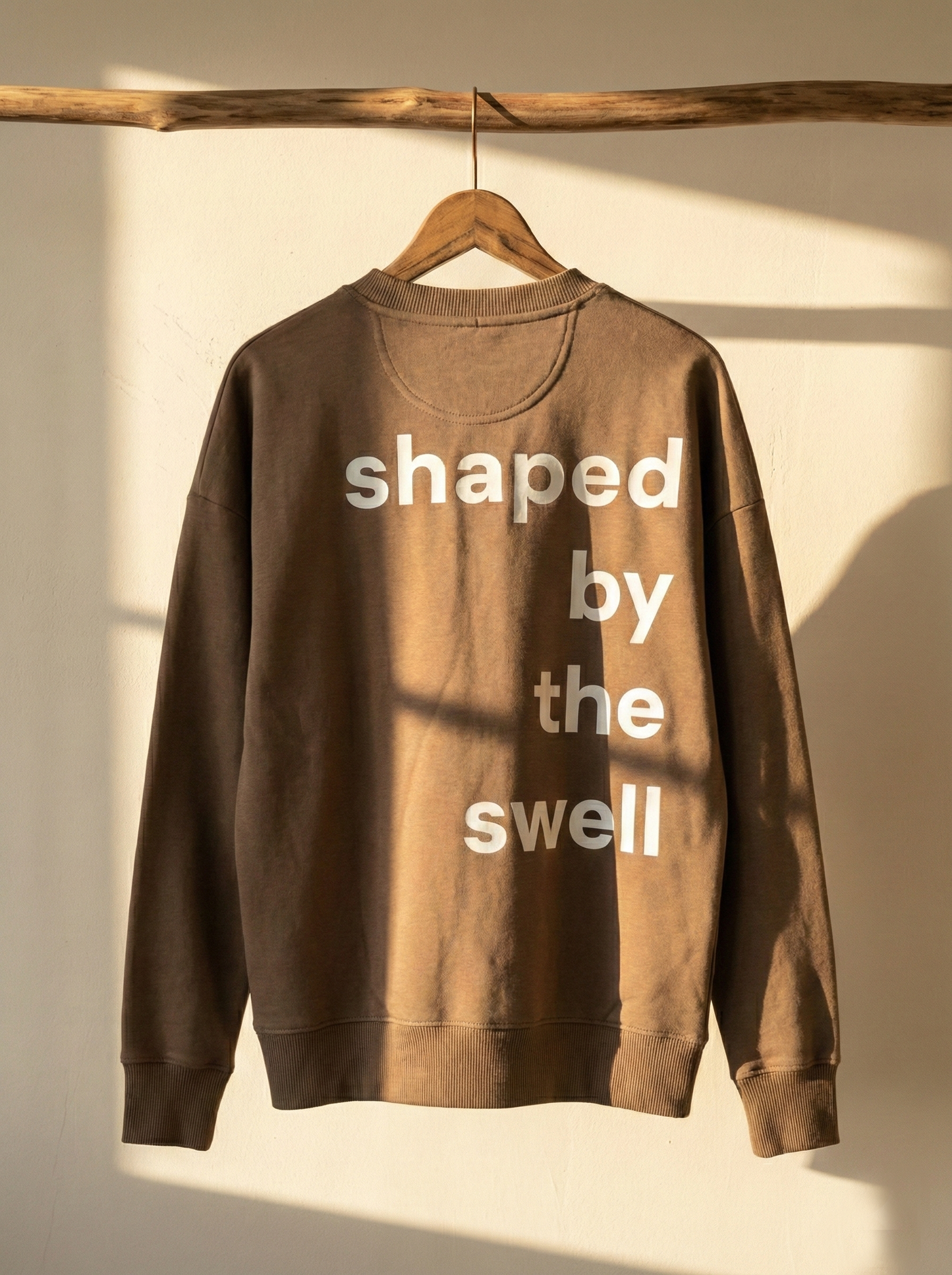 Sweat oversize "shapped by the swell" - Chocolat - Coton bio - achille & jo