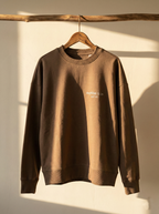 Sweat oversize "shapped by the swell" - Chocolat - Coton bio - achille & jo